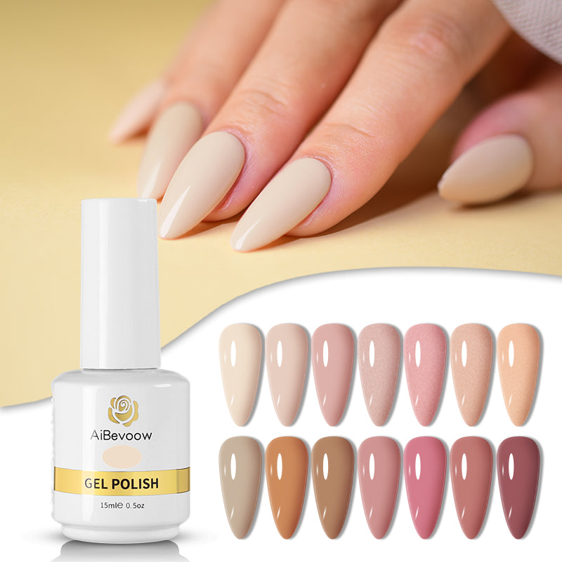 Cuti Color Series 15ml Gel Nail Polish, Gel Polish Set Soak Off LED Long-Wear Mirror Shine Essential Nail Gel Salon Manicure Design DIY at Home, 0.5 Fluid Ounces 15mlx1