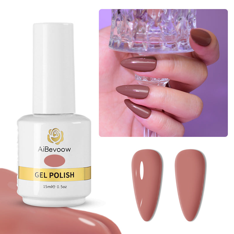 Cuti Color Series 15ml Gel Nail Polish, Gel Polish Set Soak Off LED Long-Wear Mirror Shine Essential Nail Gel Salon Manicure Design DIY at Home, 0.5 Fluid Ounces 15mlx1