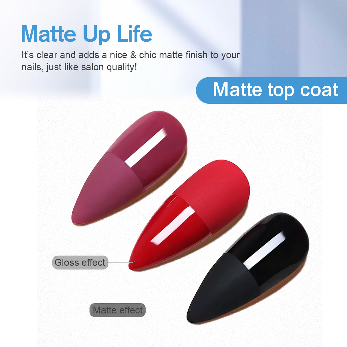 AiBevoow 2 Pcs Gel Base Coat And No Wipe Top Coat Glossy Shine Finish Long Lasting Soak Off Nail Polish UV/LED Nail Lamp Cured Gel For Gel Nail Polish Salon Quality Nail Art Design For Home Use Beauty Gift 10ml*2 pcs