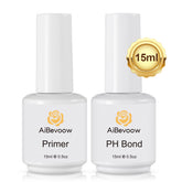 2 pcs Natural Nail Prep Primer Acid-Free Dehydrator ;And PH Bond For Nails for Acrylic and Gel Nail Polish - Fast Drying and Non-Acidic - Gift Box Set