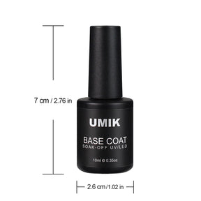 10ml Base Coat And Top Coat Set - Shine Finish And Long Lasting, Soak Off Transparent Gel Varnish Nails Art Semi-Permanent Functional Nail Primer Lacquer