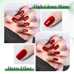 3-Piece Gel Nail Polishes, Including Top Coat, Matte Top Coat And Base Coat Soak Off UV LED, Long Lasting Glossy Gel Polish For Home SPA Salon Use