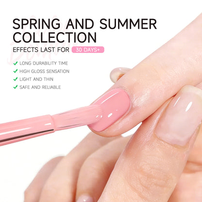 Aibevoow Pastel Gel Nail Polish Set Spring Summer Gel Polish Macaron Candy Sweet Color Gel Polish Pink Yellow White Colors Collection Nail Art Gift Box 15ML 6PCS