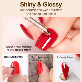 AiBevoow Base Coat And Top Coat Gel Polish Set:  Long Lasting, Soak Off LED Nail Lamp Gel Base Top Coat Glossy Shine Finish Nail Art Design Gifts For Women