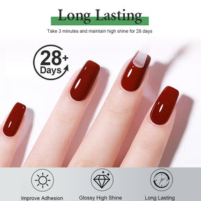 3-Piece Gel Nail Polishes, Including Top Coat, Matte Top Coat And Base Coat Soak Off UV LED, Long Lasting Glossy Gel Polish For Home SPA Salon Use