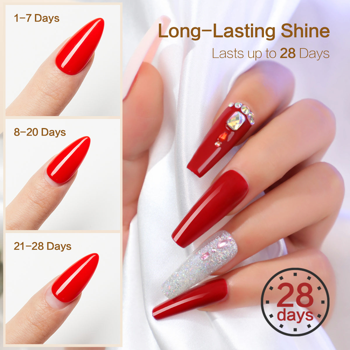 10ml Base Coat And Top Coat Set - Shine Finish And Long Lasting, Soak Off Transparent Gel Varnish Nails Art Semi-Permanent Functional Nail Primer Lacquer