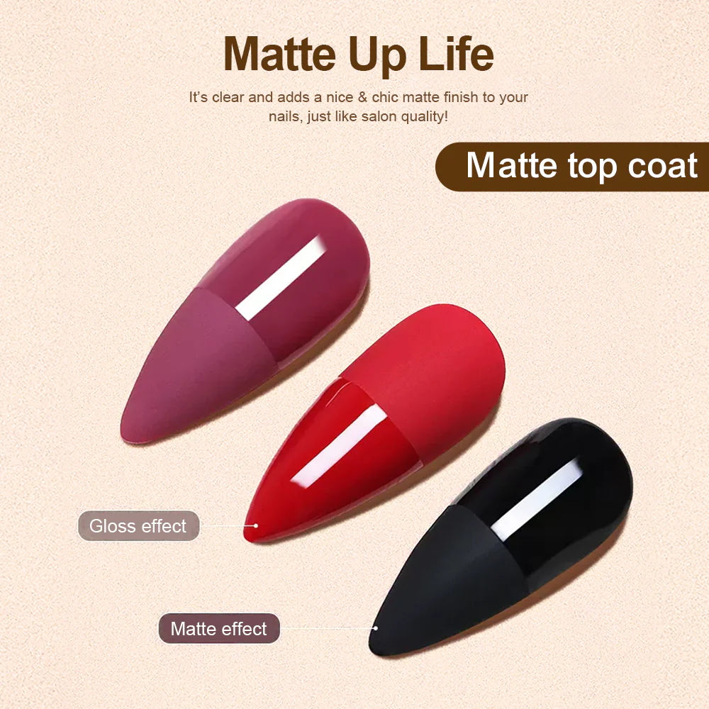 AiBevoow Base Coat And Top Coat Gel Polish Set:  Long Lasting, Soak Off LED Nail Lamp Gel Base Top Coat Glossy Shine Finish Nail Art Design Gifts For Women