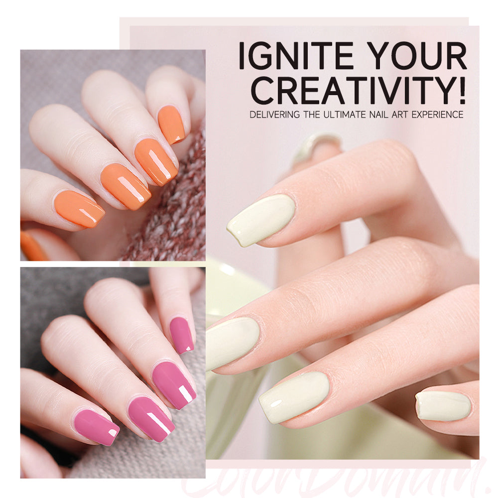 Aibevoow Pastel Gel Nail Polish Set Spring Summer Gel Polish Macaron Candy Sweet Color Gel Polish Pink Yellow White Colors Collection Nail Art Gift Box 15ML 6PCS