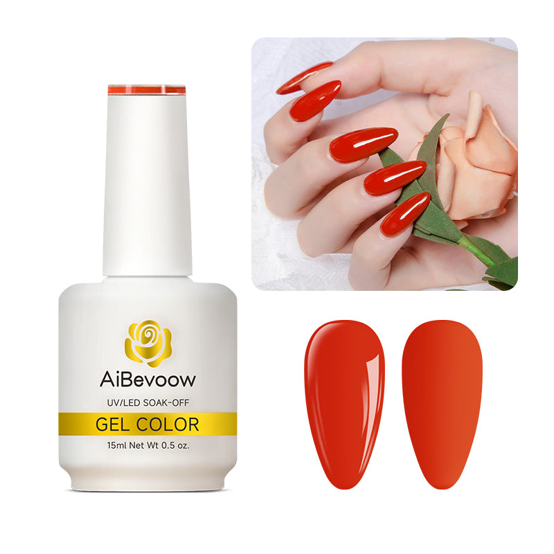 AiBevoow 32 Color Series Gel Polish  - 15ML Soak Off LED/UV Gel Nail Polish for Long Lasting Mirror Shine | Salon Quality Manicure for DIY Nails at Home