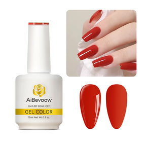 AiBevoow 32 Color Series Gel Polish  - 15ML Soak Off LED/UV Gel Nail Polish for Long Lasting Mirror Shine | Salon Quality Manicure for DIY Nails at Home