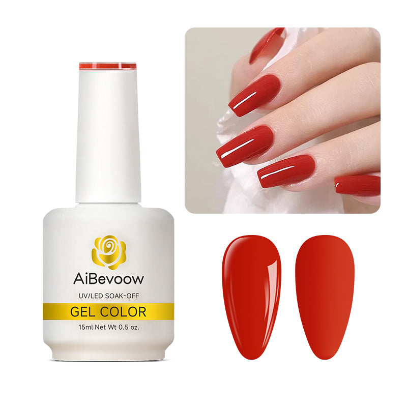 AiBevoow 32 Color Series Gel Polish  - 15ML Soak Off LED/UV Gel Nail Polish for Long Lasting Mirror Shine | Salon Quality Manicure for DIY Nails at Home